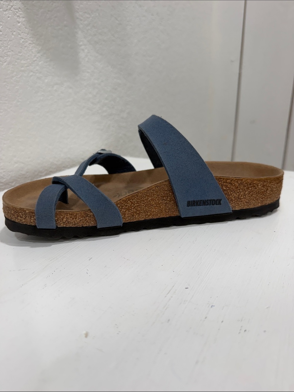 Birkenstock 7/37 Women’s Elemental Blue Two-Strap Adjustable Sandals - Picture 8 of 10